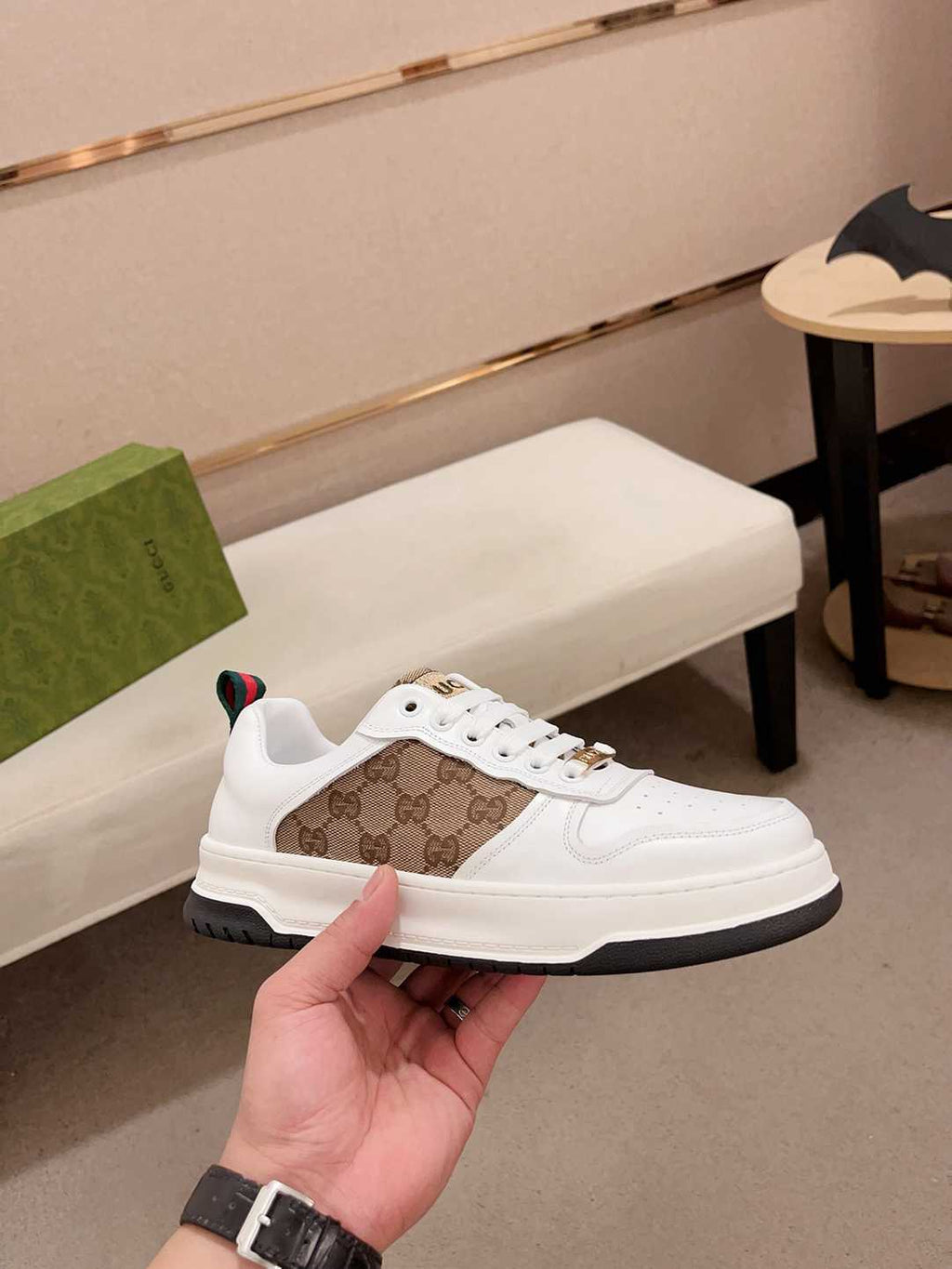 Gucci Re-Web White Sneakers
