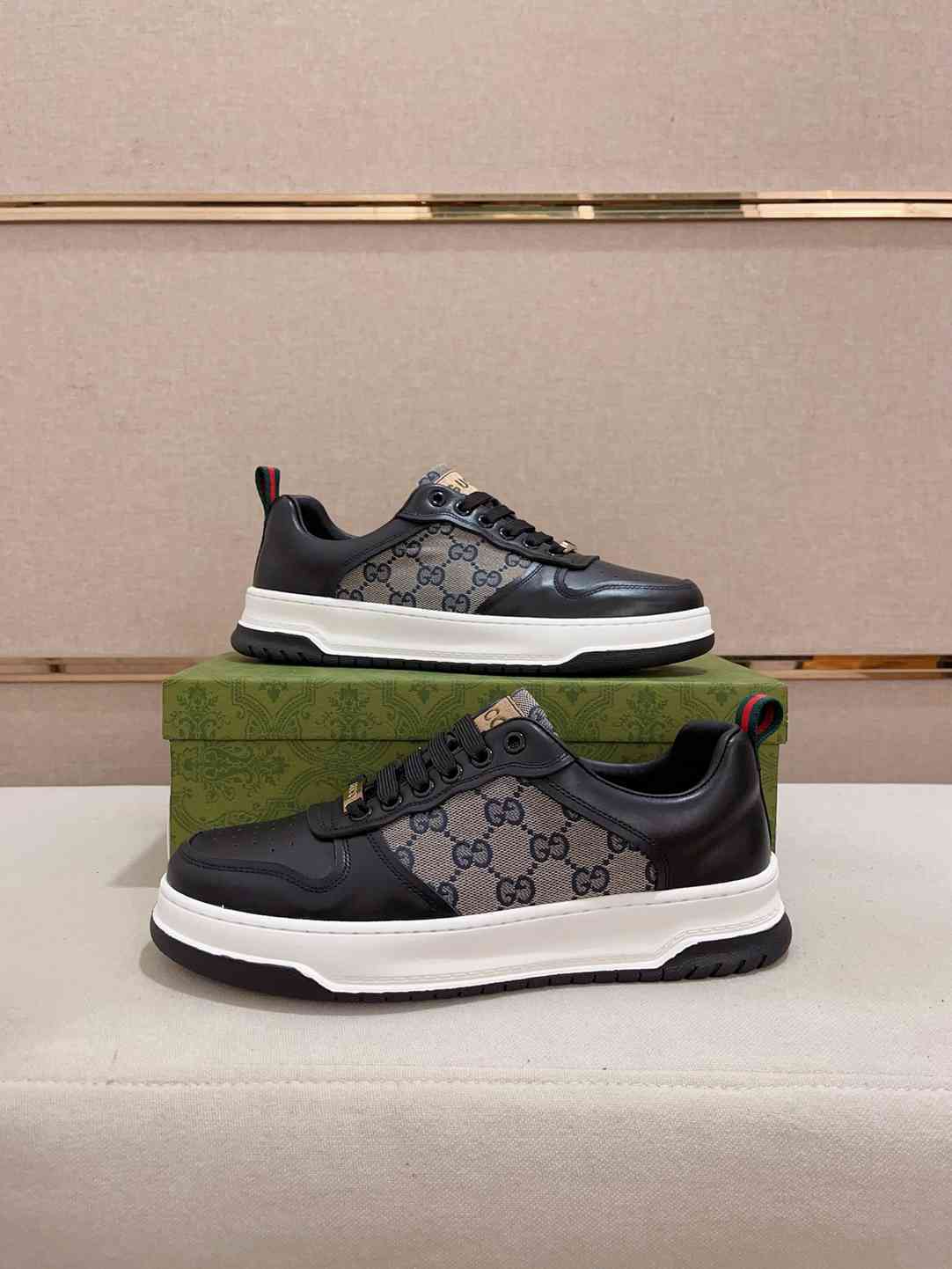 Gucci GG Embossed Black Sneakers