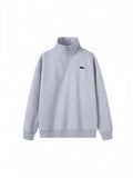 Lacoste Felpa Mezza Zip Grigio Chiaro