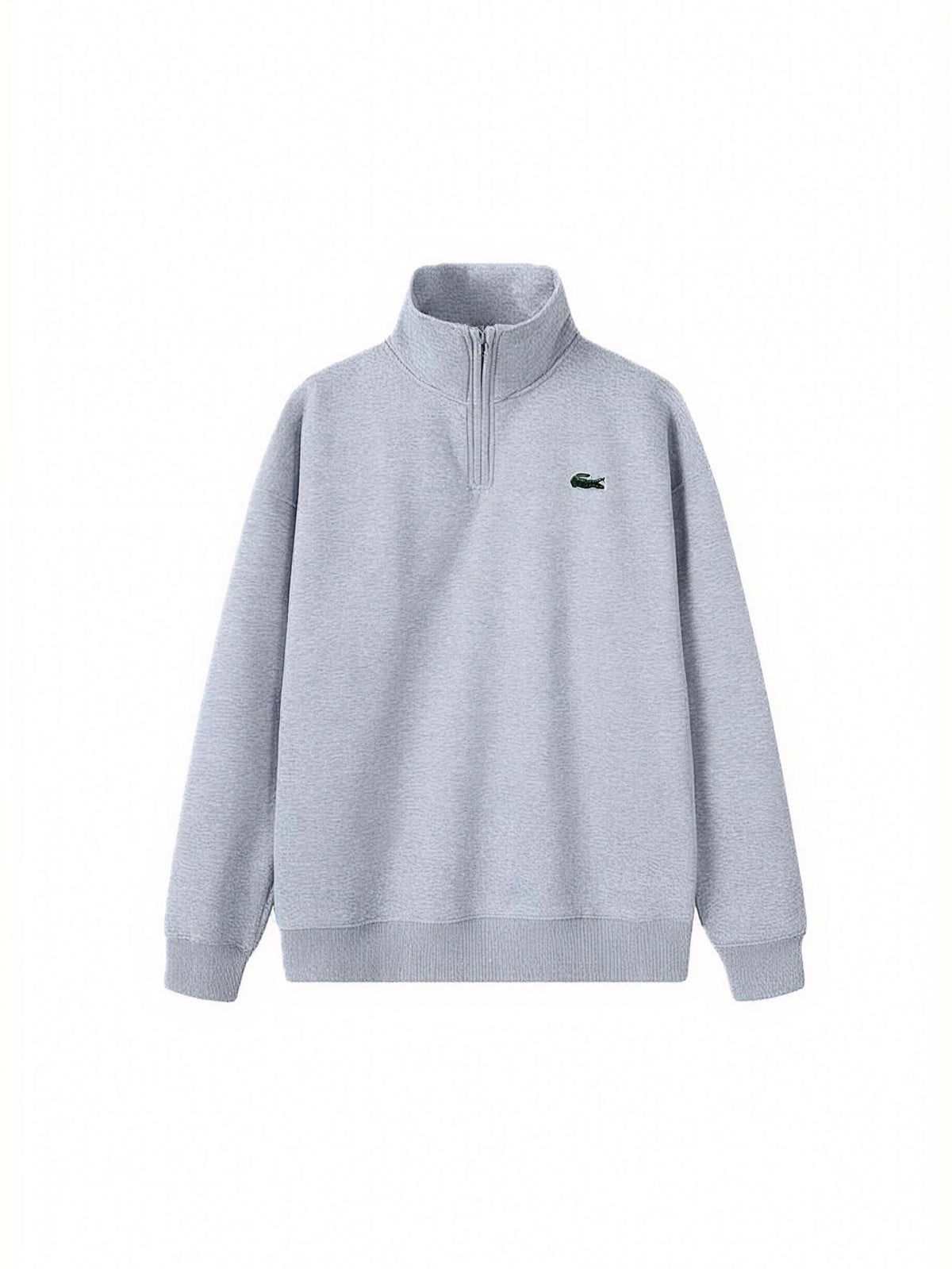Lacoste Felpa Mezza Zip Grigio Chiaro