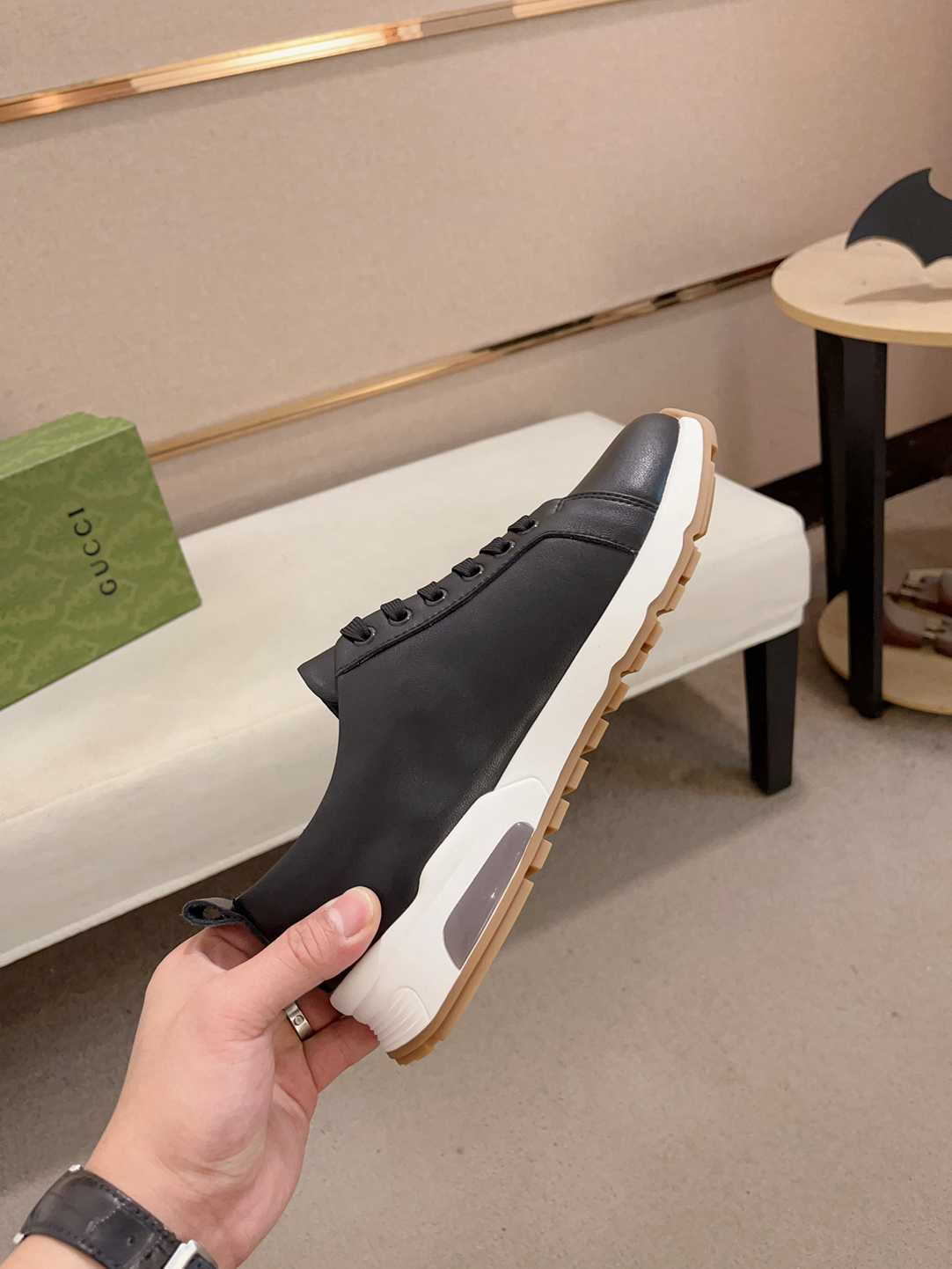 Gucci Web Leather Sneakers