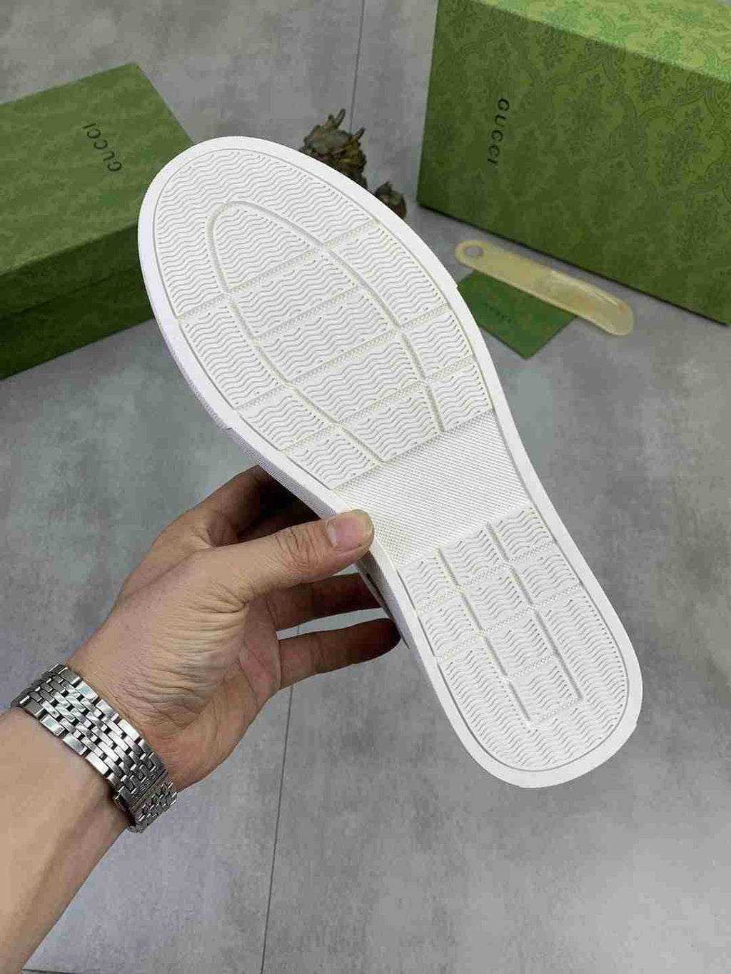 Gucci Ace White Leather Sneakers