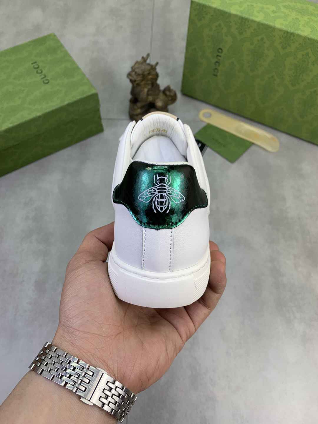 Gucci Ace White Leather Sneakers