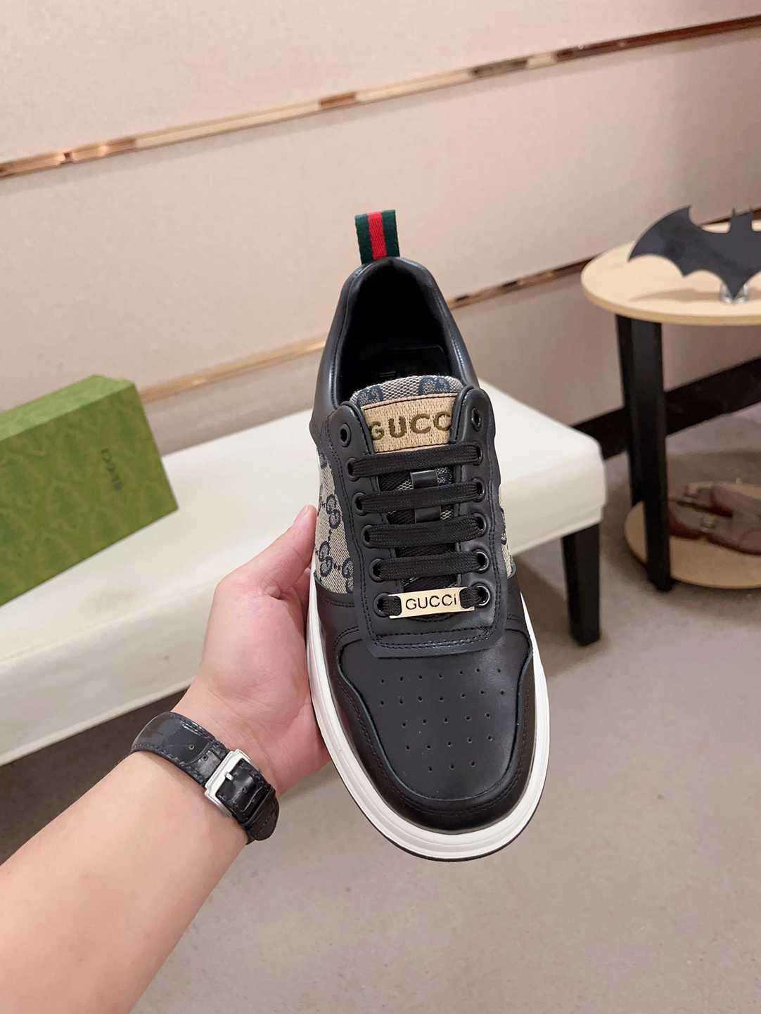 Gucci GG Embossed Black Sneakers