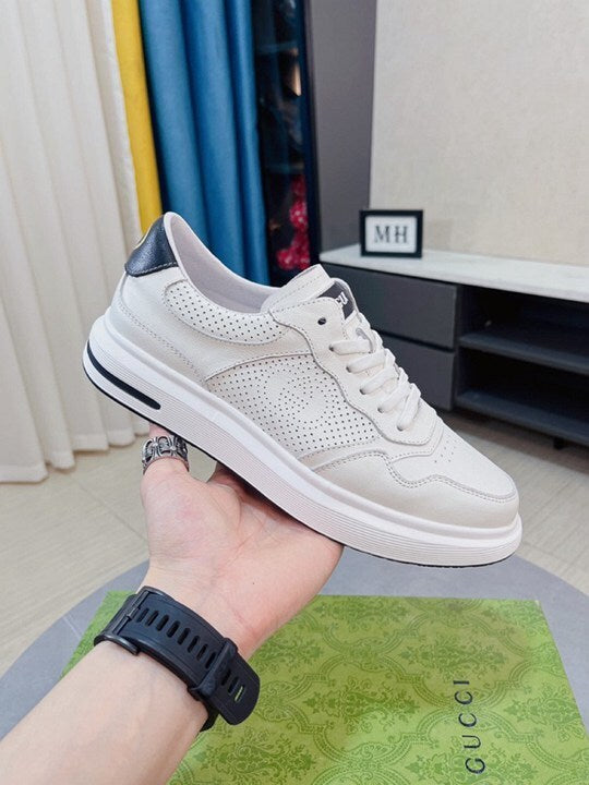 Gucci White Leather Sneakers