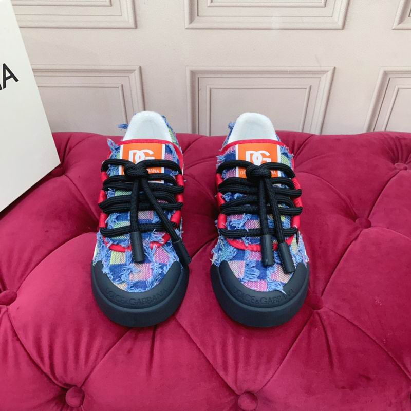 D & G Portofino Zapatillas de lona denim patchwork