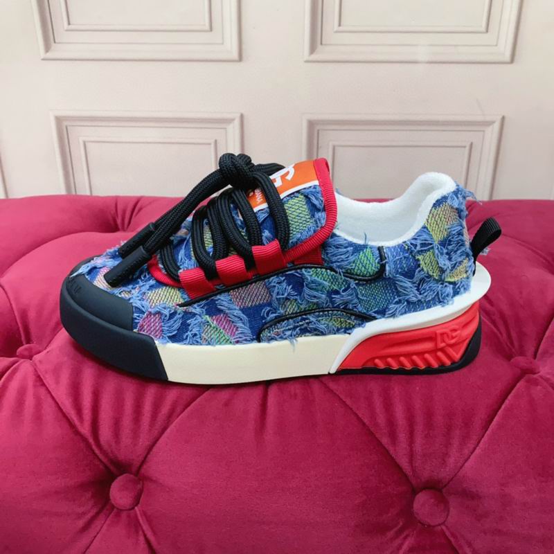 D & G Portofino Zapatillas de lona denim patchwork