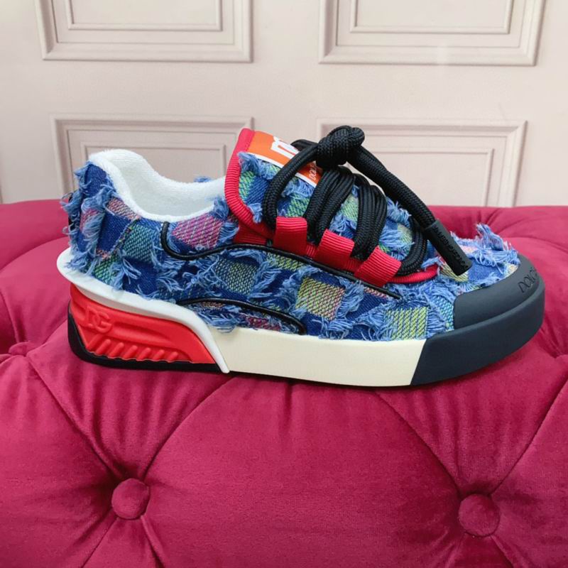 D & G Portofino Zapatillas de lona denim patchwork