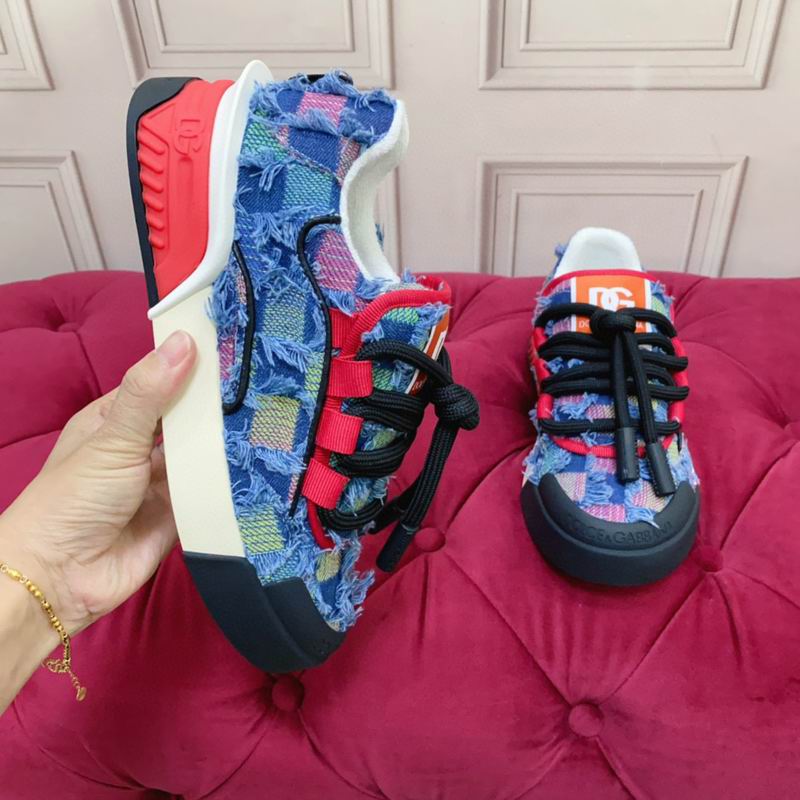 D & G Portofino Zapatillas de lona denim patchwork