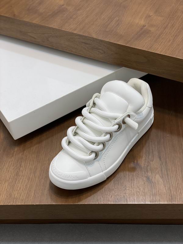 D & G White Portofino Sneakers