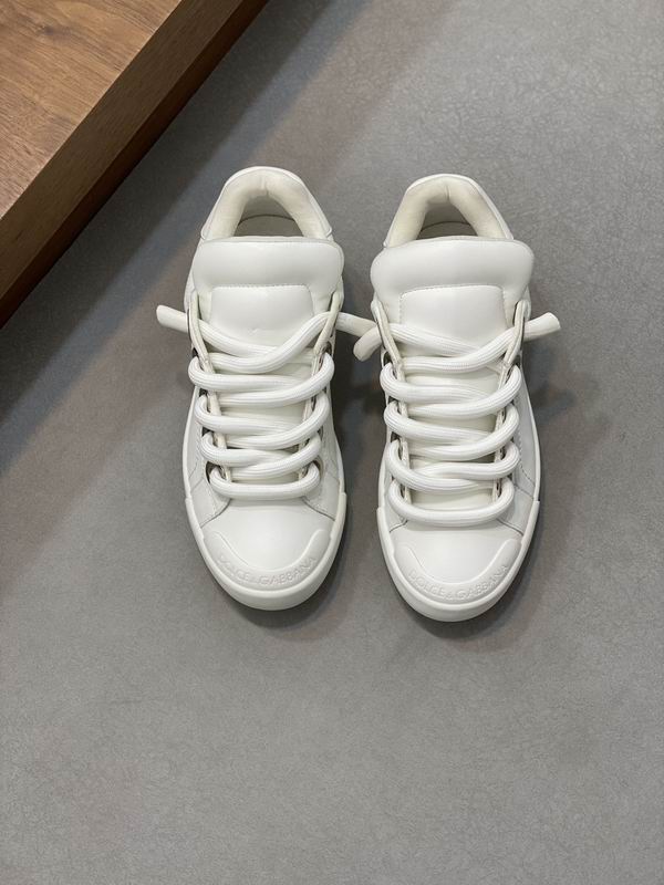 D & G White Portofino Sneakers