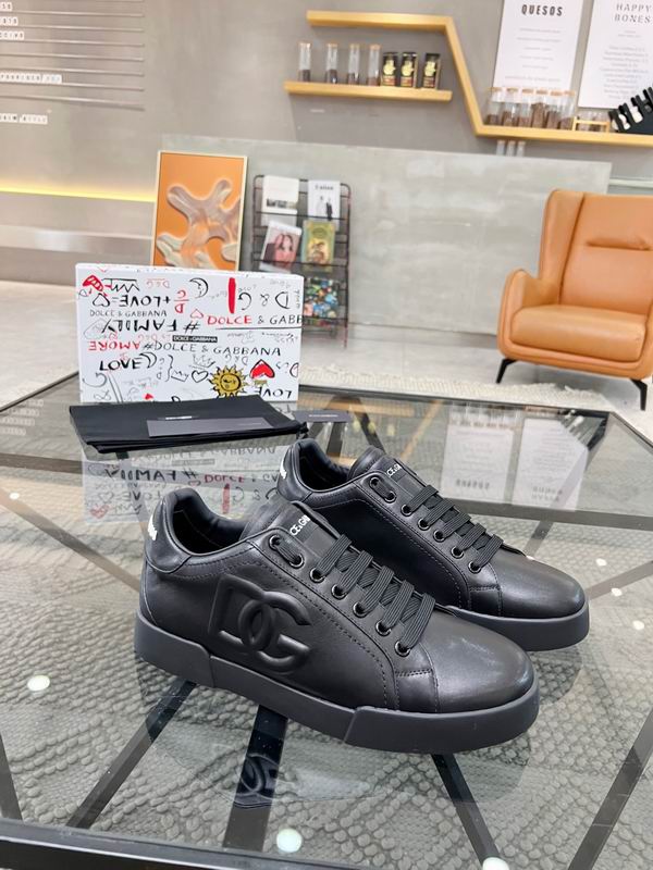 D&G Black Portofino Sneakers