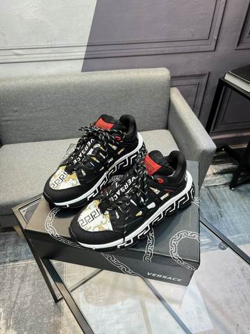Versace Trigreca Men’s Black Multicolor Sneakers