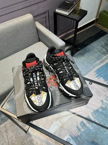 Versace Trigreca Men’s Black Multicolor Sneakers