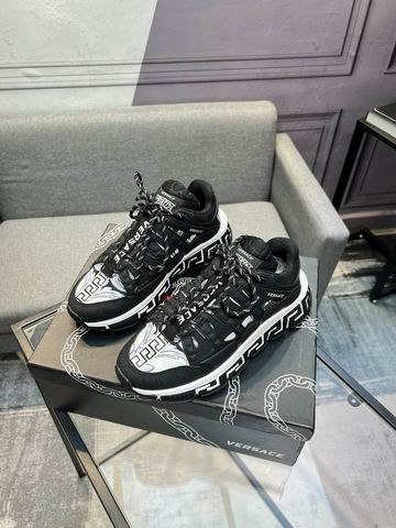 Versace Trigreca Black & White Sneakers