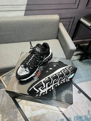 Versace Trigreca Black & White Sneakers