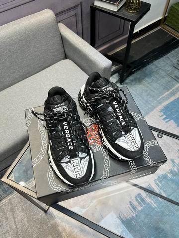 Versace Trigreca Black & White Sneakers
