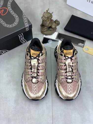 Versace Trigreca Gold & Brown Sneakers