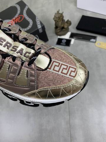 Versace Trigreca Gold & Brown Sneakers