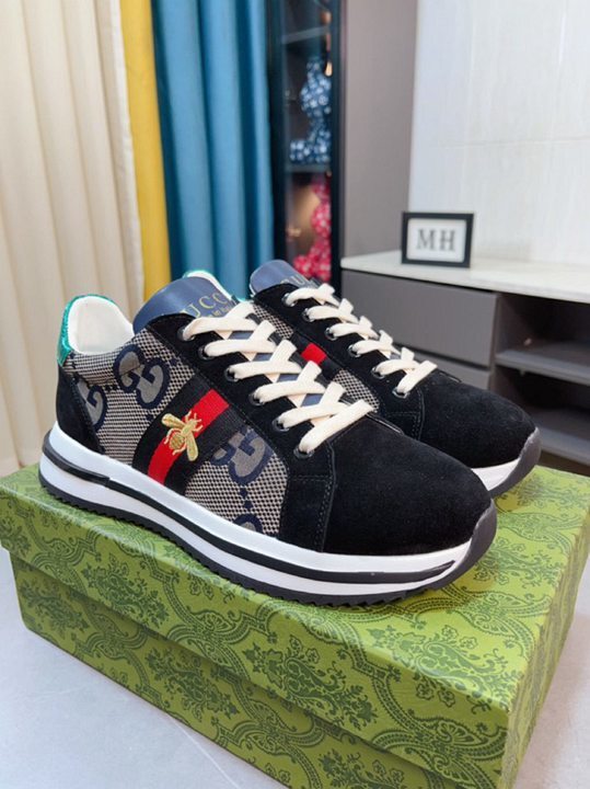 Gucci GG Canvas Suede Sneakers