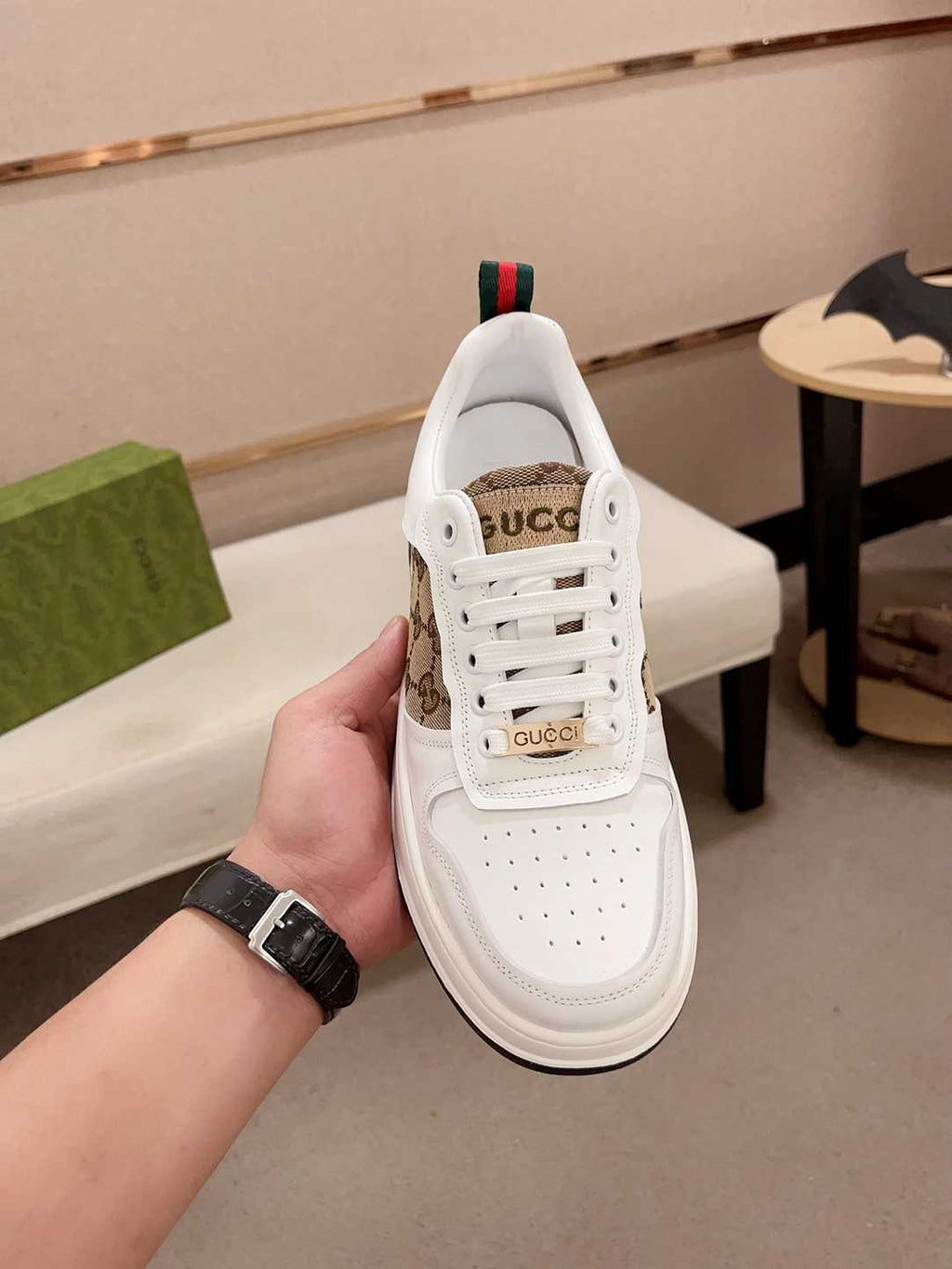Gucci Re-Web White Sneakers