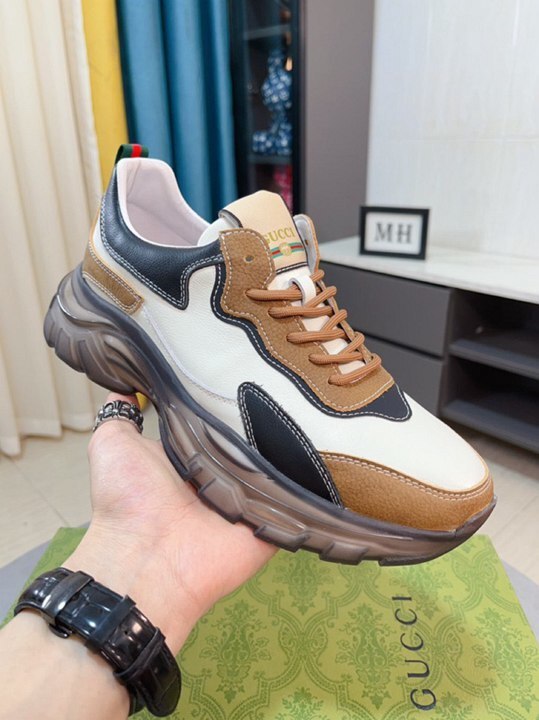 Gucci Rhyton Leather Sneakers