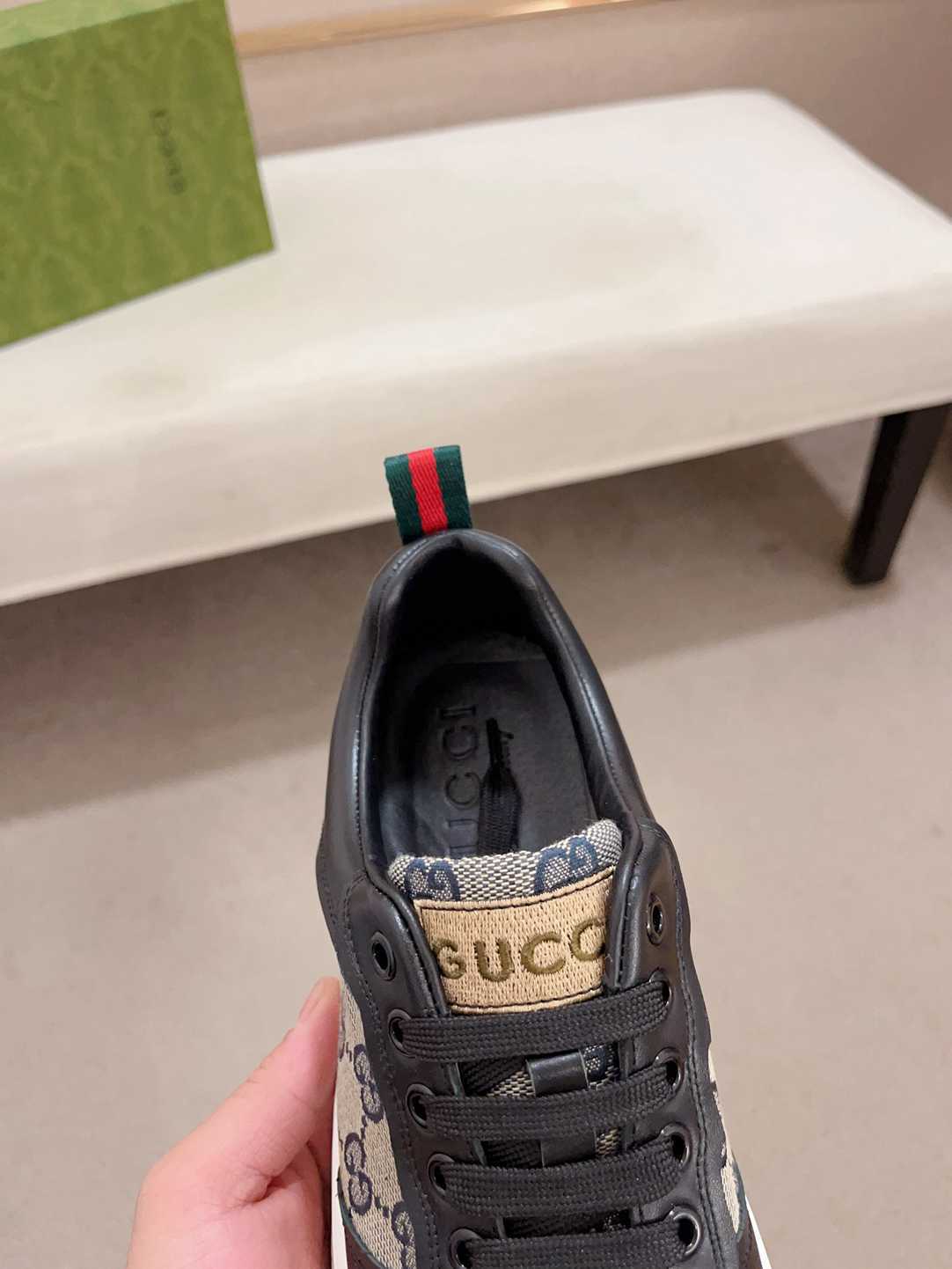 Gucci GG Embossed Black Sneakers