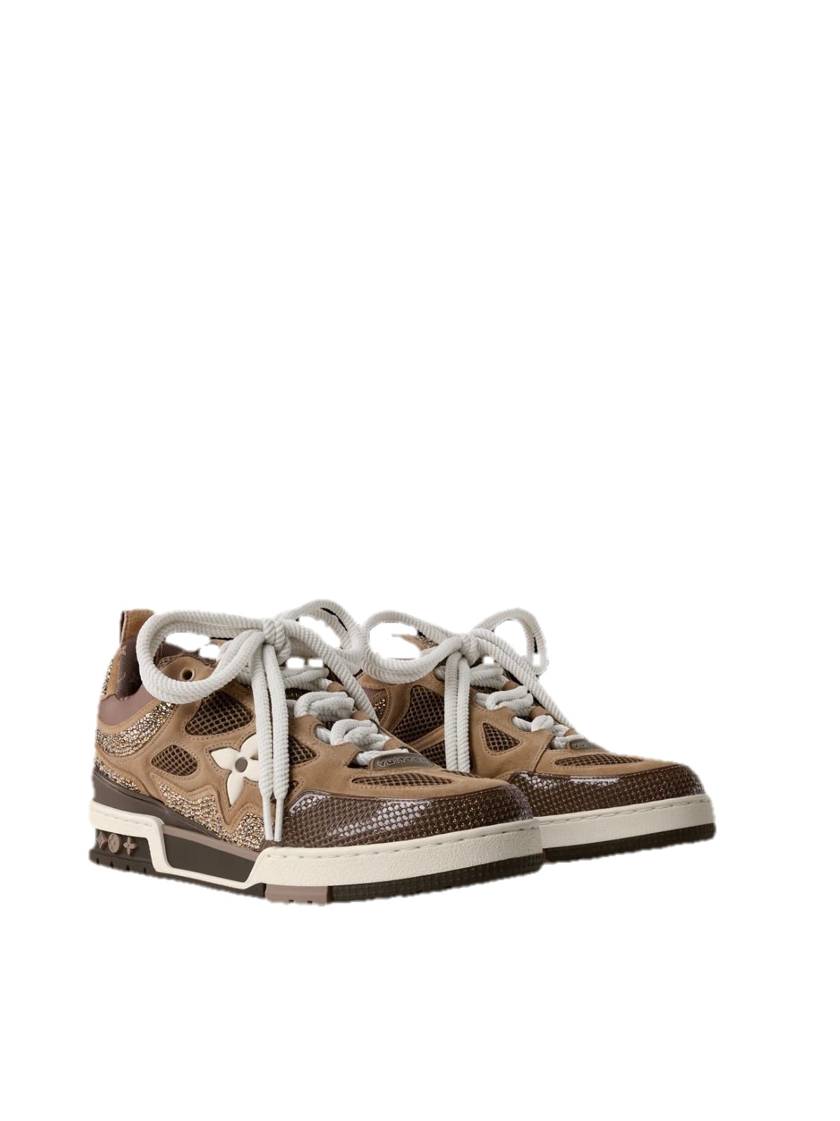 Zapatillas Louis Vuitton LV Skate beige y marrón